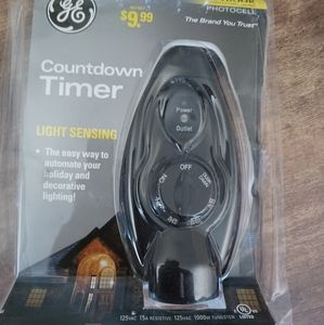 GE countdown timer light sensing